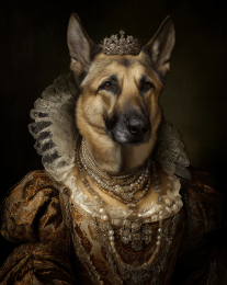 Viscountess Victoria, the German Shepherd art print