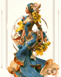 Maximalist Mermaid Anahita Art Print