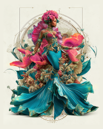 Maximalist Mermaid Kai Art Print
