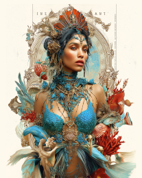 Maximalist Mermaid Melusine Art Print