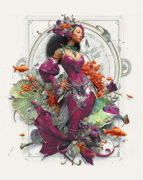 Maximalist Mermaid Sedna Art Print