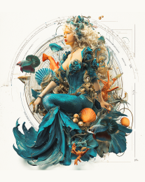 Maximalist Mermaid Sybil Art Print