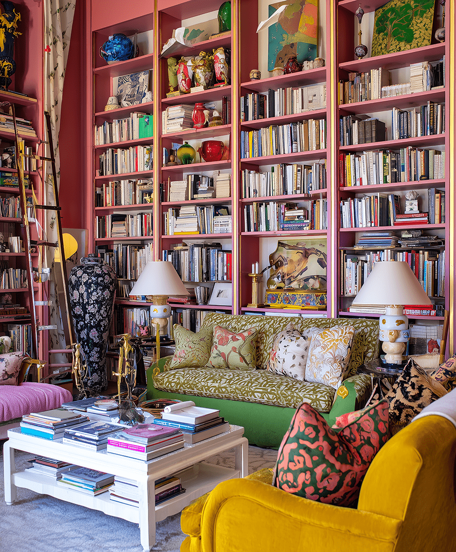 Maximalist Modern Classic Library art print