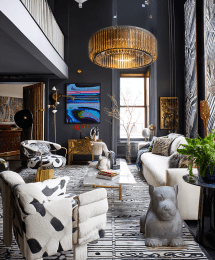 Maximalist Townhouse Living Room art print