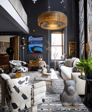 Maximalist Townhouse Living Room art print