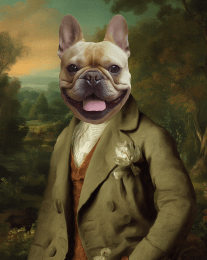 Sir Frederick Frenchie, French Bulldog art print