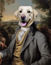 Sir Tucker, the Golden Labrador Retriever art print