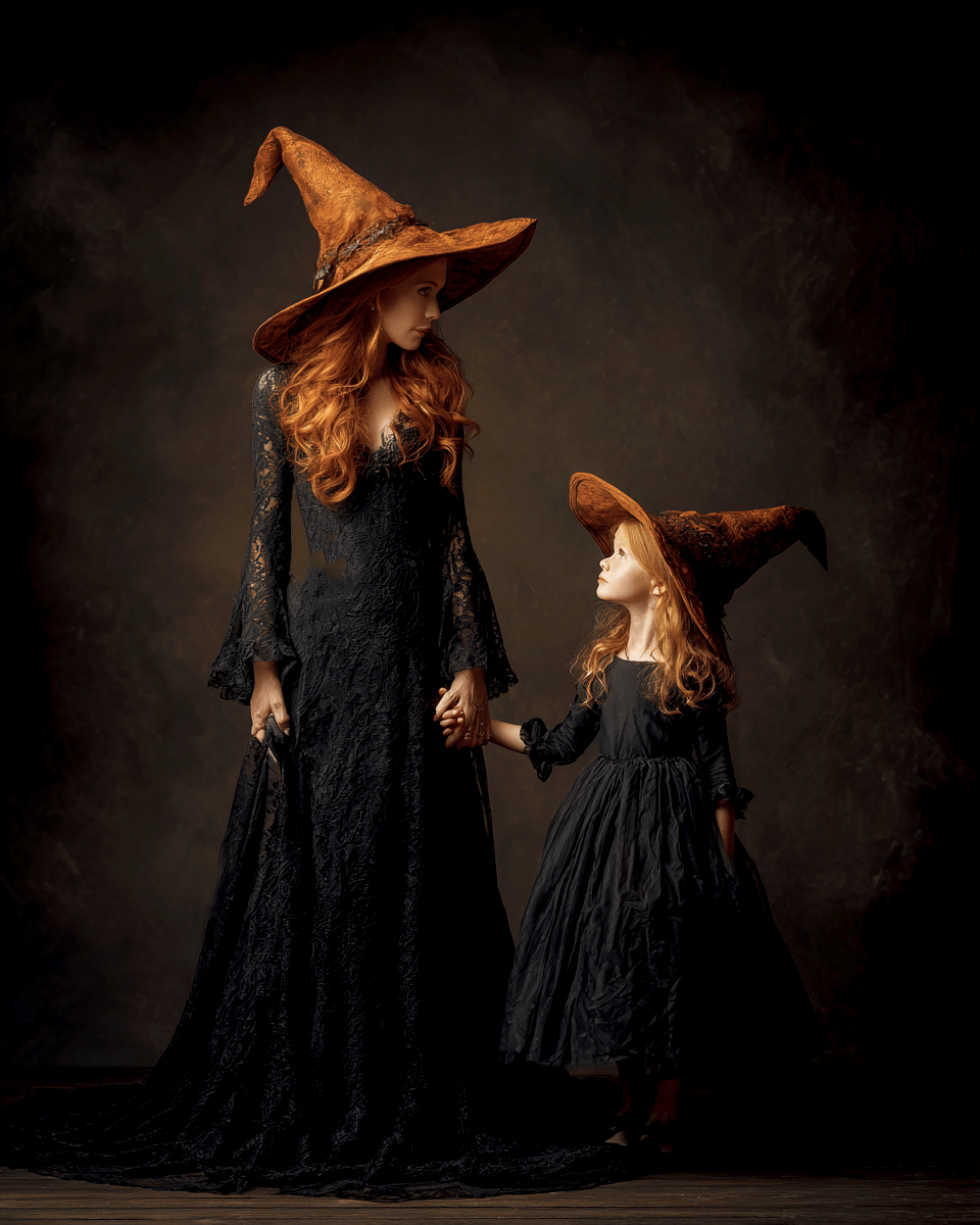 Witch Mother & Daughter Portrait