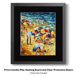 Impressionism Hot Day at the Beach art print
