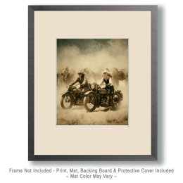Motorcycles & Bison Art