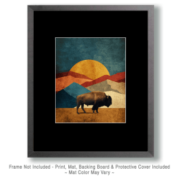 70's Modern Buffalo Art