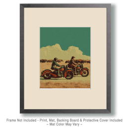 Early Motorbikes & Bison Art