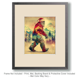 Bigfoot Santa Claus Mountain Walk Art