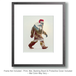 Bigfoot Santa Claus Mountain Inclusion Art