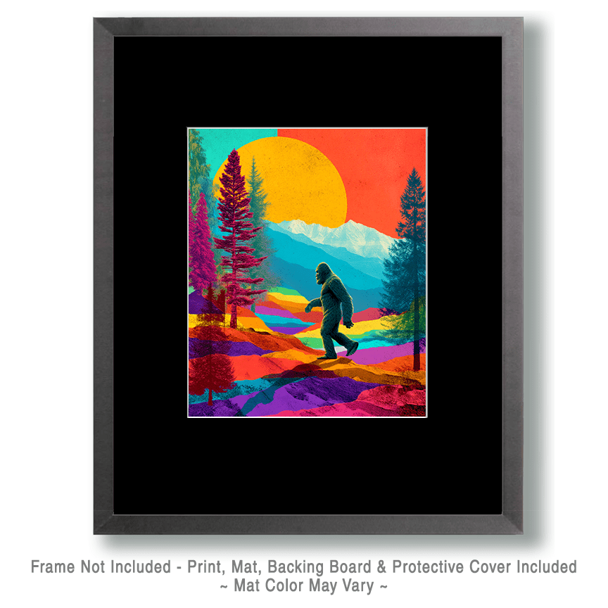 Surreal Morning Bigfoot Walking Art