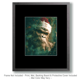 Bigfoot Santa Claus Hiding Art
