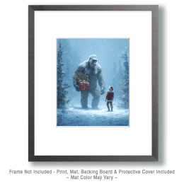 Bigfoot Santa Claus Chance Meeting Art
