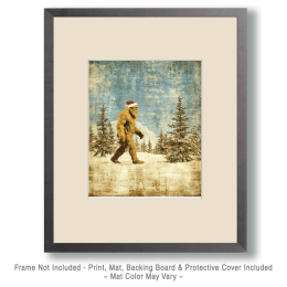 Vintage Bigfoot Santa Claus Art