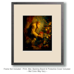 Bigfoot Santa Claus Gift Art