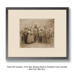 Antique Style Photo of Bigfoot in Family Reunion Art