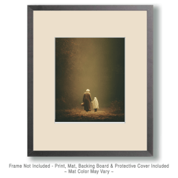 Trick or Treating Grandmother with Grandkid Art