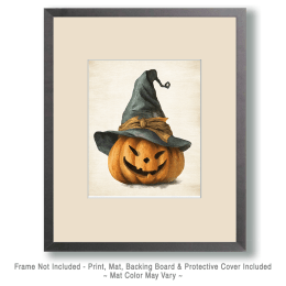 Scary Pumpkin Witch Art