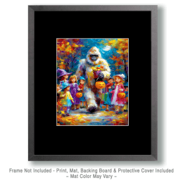 Bigfoot Trick or Treating Art