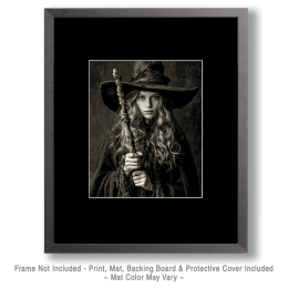 Young Witch with Grandma's Staff Art