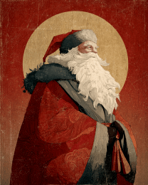 Vintage Full Moon Santa Claus