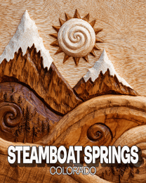 Colorado Wood Carved Mountains