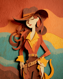 Cowgirl Sally & Her Cat