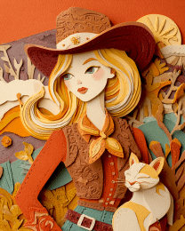 Cowgirl Jessica & Her Cat