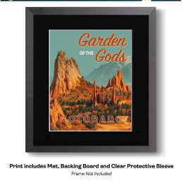 Retro Garden of the Gods art print