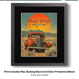 Vintage Car in Mesa Verde art print