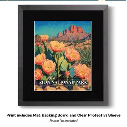 Zion Cactus Flowers art print