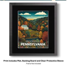 Brookeville Folk Art White Cabin art print