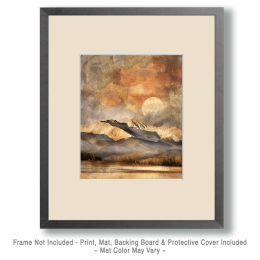 Vintage Style Mountains Art