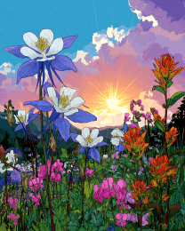 Columbine & Indian Paintbrush