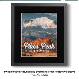 Shadow Script Pikes Peak art print