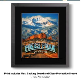 Pikes Peak Curved art print