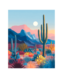 Pastel Desert Landscape