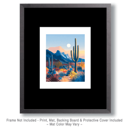 Pastel Desert Landscape Art