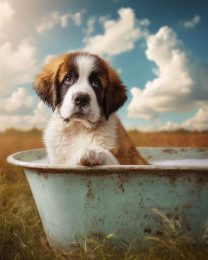 Scout Gets a Bath