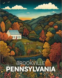 Brookeville Folk Art White Cabin art print art print