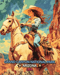 Grand Canyon Cowgirl art print