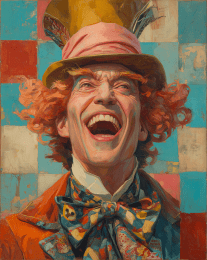 Mad Hatter Has a Checkered Past art print