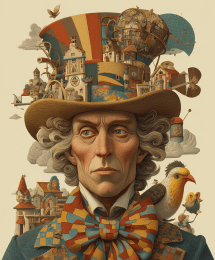 Mad Hatter Has a Lot on His Mind art print