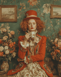 Mad Hatter Mildred the Wallflower art print