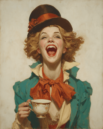 Mad Hatter Mimi Portrait art print