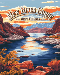 New River Gorge West Virginia art print